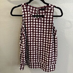 3 for $10. Banana Republic Burgundy and White Polka Dot Blouse